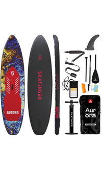 Skatinger Aurora Red Allround Paddle SUP Board – Bold, Cosmic & Stable