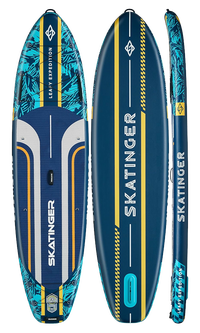 Skatinger Leafy Expedition Blue Allround Paddle SUP Board – Speed, Stability & Control