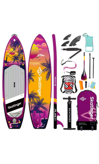 Skatinger Upgraded Sunrise Allround Paddle SUP Board – Adventure, Glide & Tropical