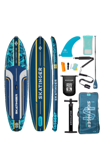 Skatinger Leafy Expedition Blue Allround Paddle SUP Board – Speed, Stability & Control
