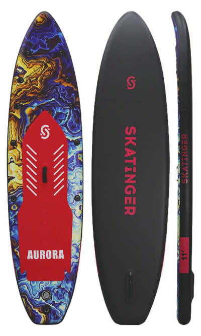 Skatinger Aurora Red Allround SUP daska – Smjela, Kozmička, Stabilna