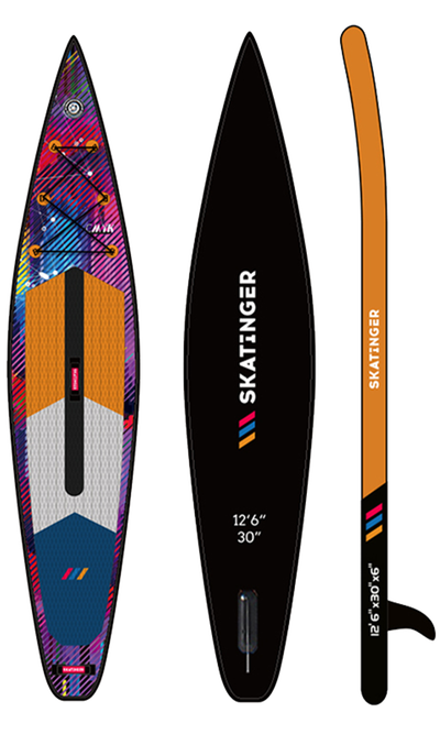 Skatinger CMYK Orange Racing SUP daska – Oštrina, Snaga, Nezaustavljivost