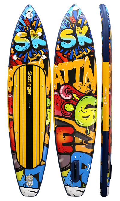 Skatinger Graffiti Yellow Touring SUP daska – Smjelost, Kontrast, Performanse