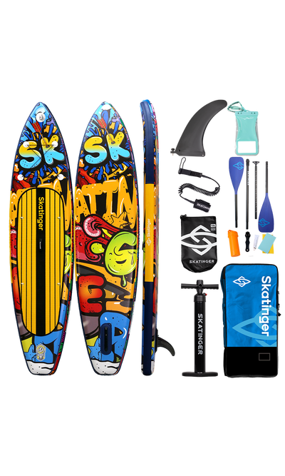 Skatinger Graffiti Yellow Touring SUP daska – Smjelost, Kontrast, Performanse