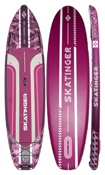 Skatinger Leafy Expedition Pink Allround SUP daska – Stil, Stabilnost, Izdržljivost