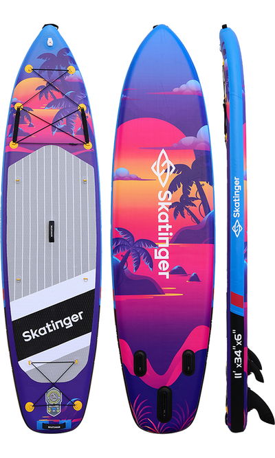 Skatinger Upgraded Sunset Allround Paddle SUP Board – Control, Flow & Endurance