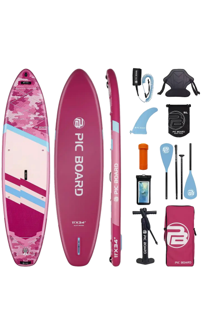 Skatinger Camouflage Pink univerzalna SUP daska za veslanje – stil, stabilnost i zabava