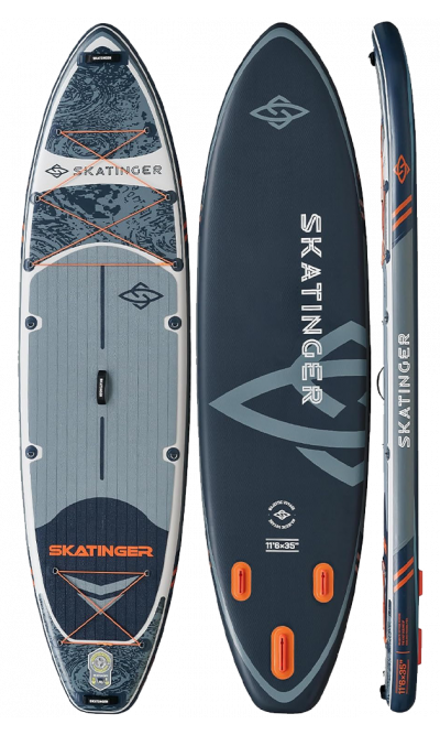 Skatinger Fishing siva touring SUP daska za veslanje – stabilna, svestrana i pustolovna
