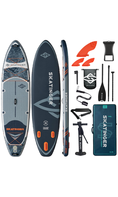 Skatinger Fishing siva touring SUP daska za veslanje – stabilna, svestrana i pustolovna