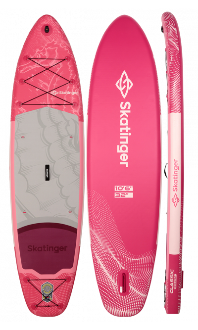 Ružičasta touring SUP daska za veslanje Skatinger Seahorse – Elegancija, udobnost i sloboda