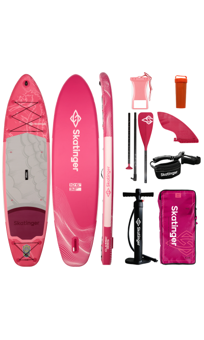 Ružičasta touring SUP daska za veslanje Skatinger Seahorse – Elegancija, udobnost i sloboda