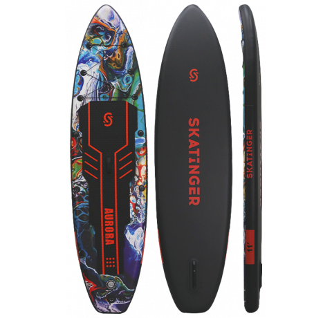 Skatinger Aurora Black Allround Paddle SUP Board – Bold, Celestial & Performance