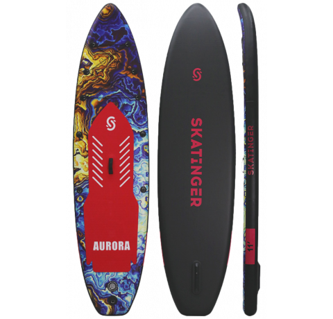 Skatinger Aurora Red Allround Paddle SUP Board – Bold, Cosmic & Stable