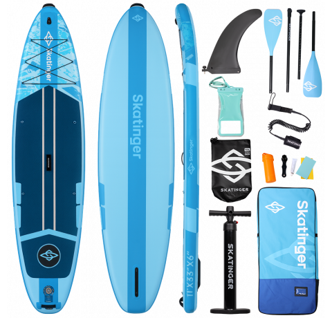 Skatinger Ice Age Blue Touring Paddle SUP Board – Calm, Clarity & Control
